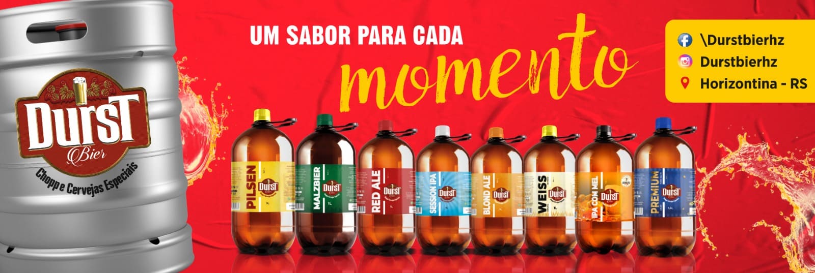 Banner Durst Bier Vermelho